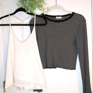 Heart & Hips Cropped Long Sleeve & Mudd Tank Set